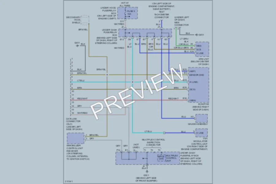 2005 Honda CRV Computer Data Lines wiring diagram preview