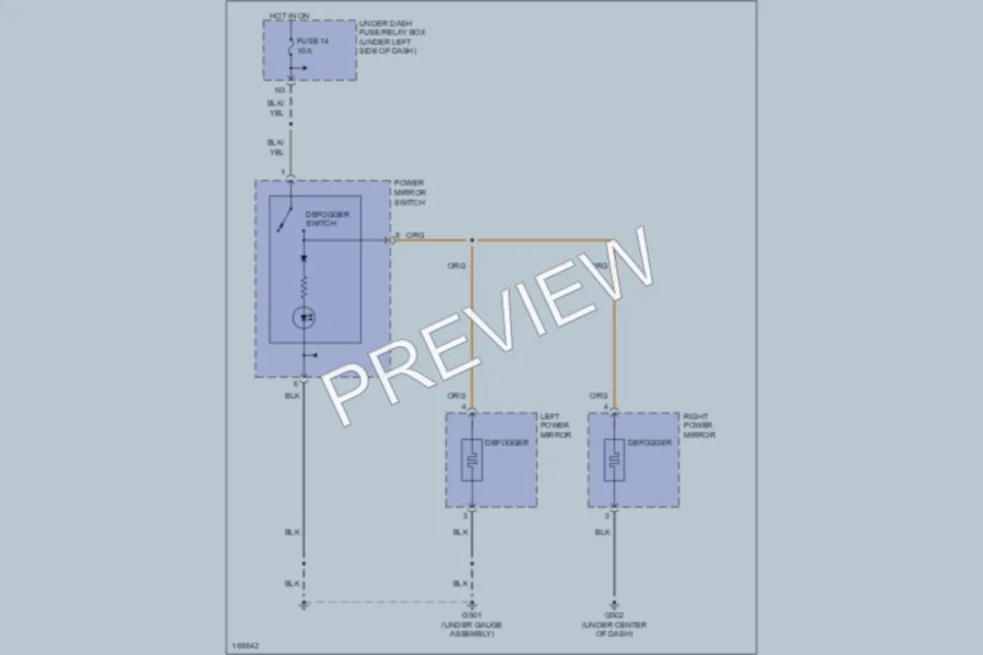 2005 Honda Civic Defoggers wiring diagram preview