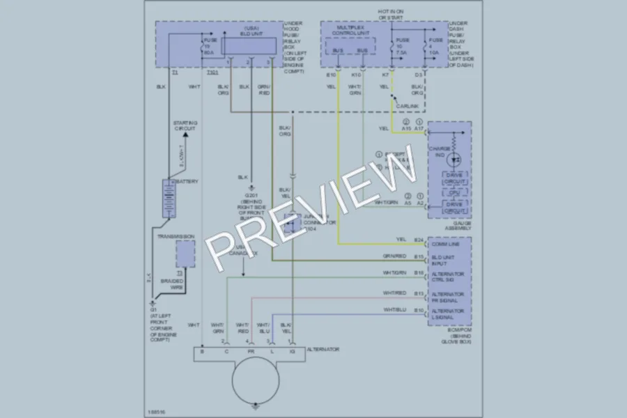 2005 Honda Civic Starting Charging wiring diagram preview