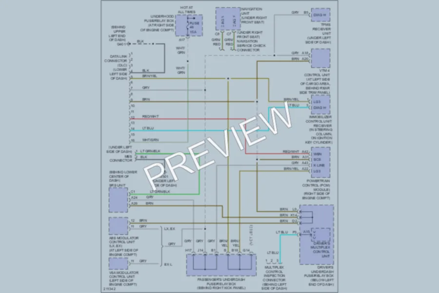 2005 Honda Pilot Computer Data Lines wiring diagram preview