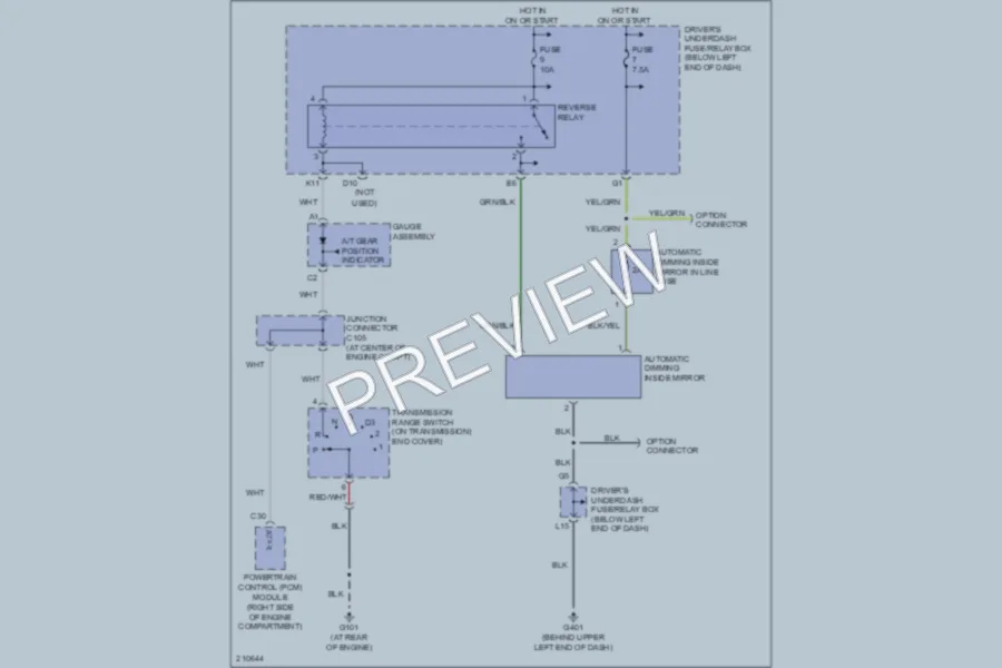 2005 Honda Pilot Power Mirrors wiring diagram preview