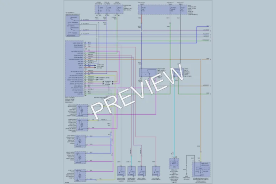 2005 Infiniti FX35 Power Door Locks wiring diagram preview