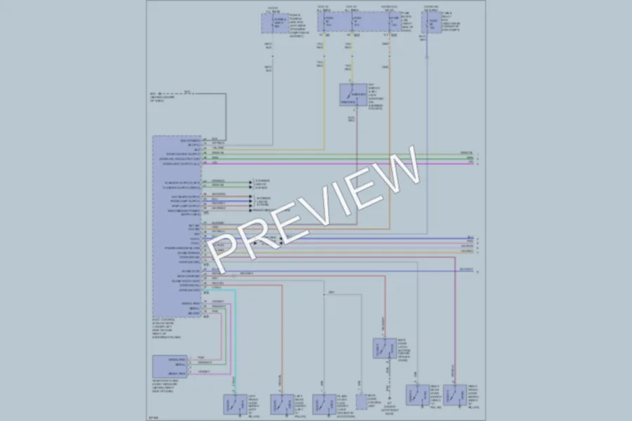 2005 Infiniti QX56 Power Door Locks wiring diagram preview
