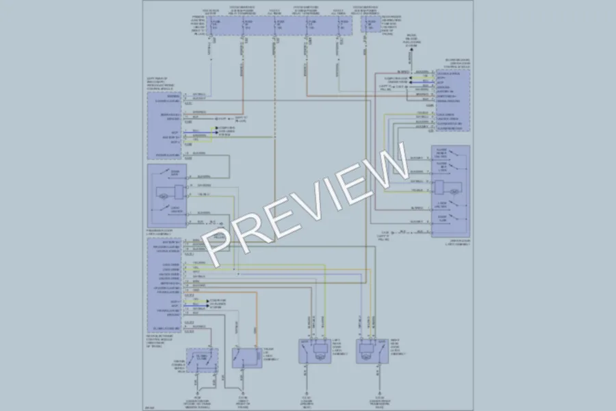2005 Jaguar SType Power Door Locks wiring diagram preview