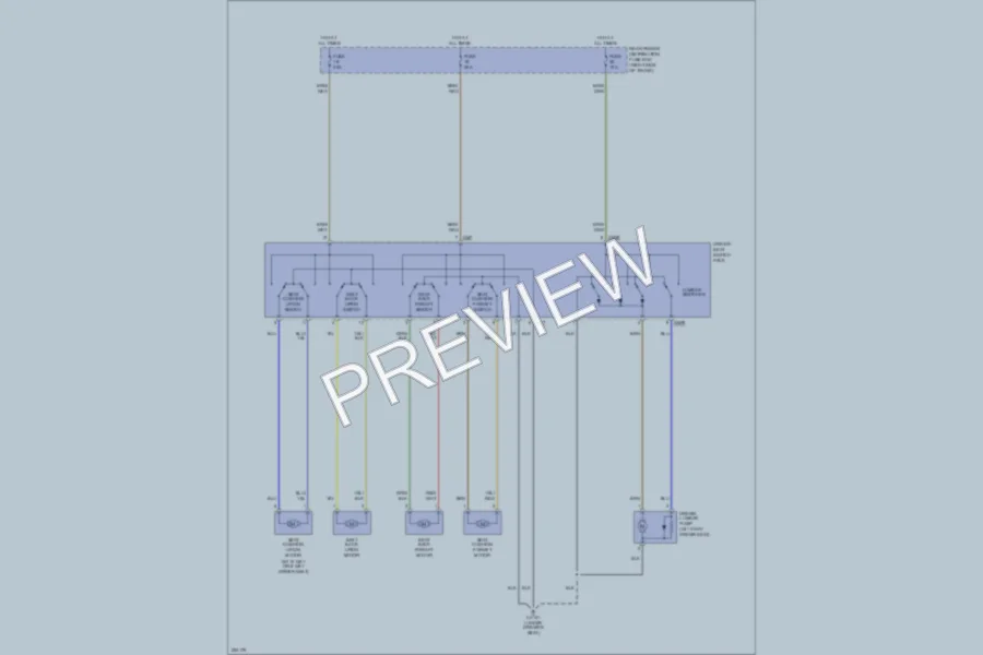 2005 Jaguar SType Power Seats wiring diagram preview