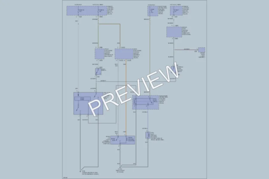 2005 Jaguar SType Trunk Tailgate Fuel Door wiring diagram preview