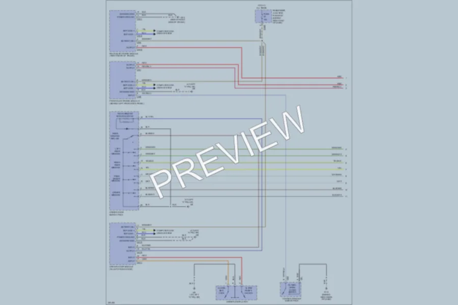 2005 Jaguar VandenPlas Power Windows wiring diagram preview