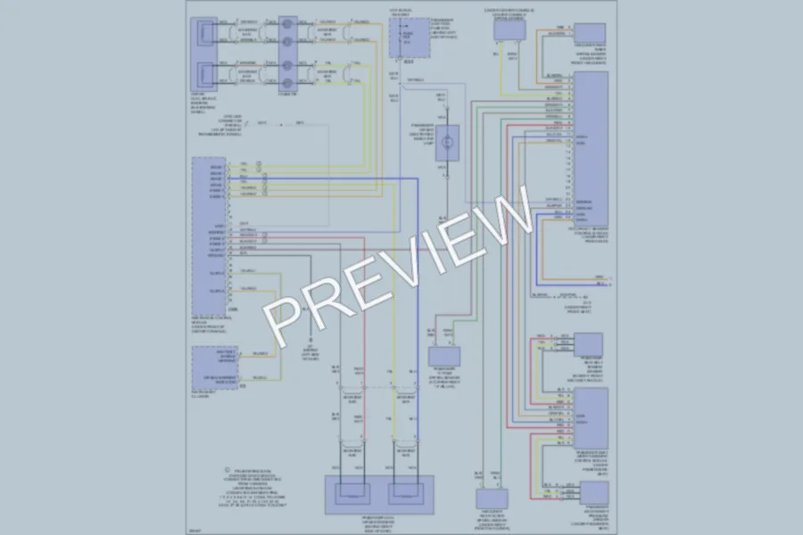 2005 Jaguar XJR Supplemental Restraints wiring diagram preview