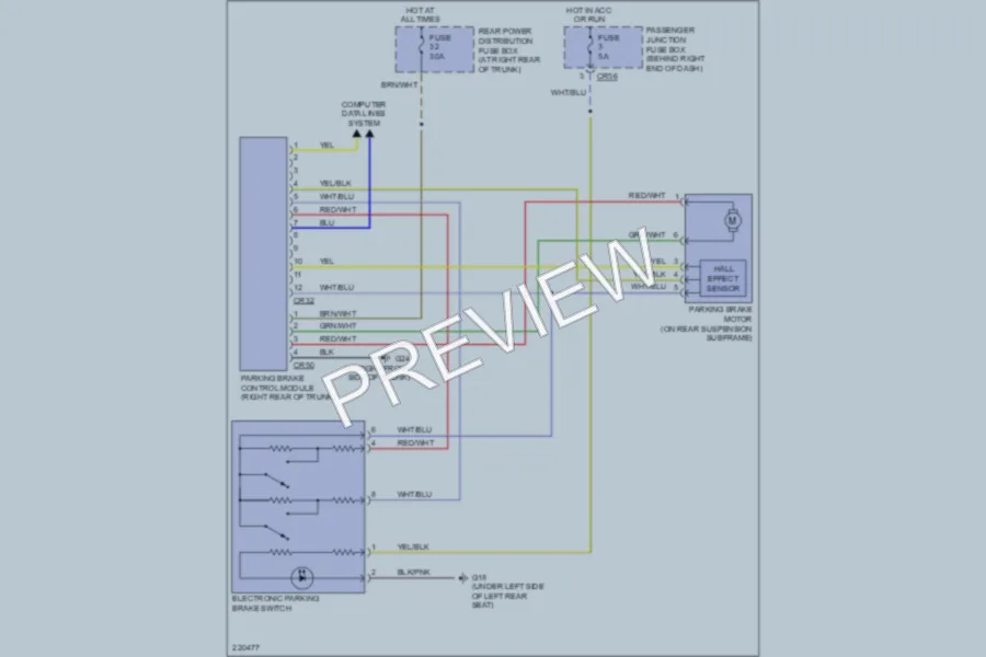 2005 Jaguar XJSuper Shift Interlock wiring diagram preview