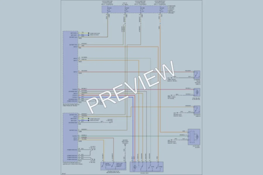 2005 Jaguar XJSuper Trunk Tailgate Fuel Door wiring diagram preview