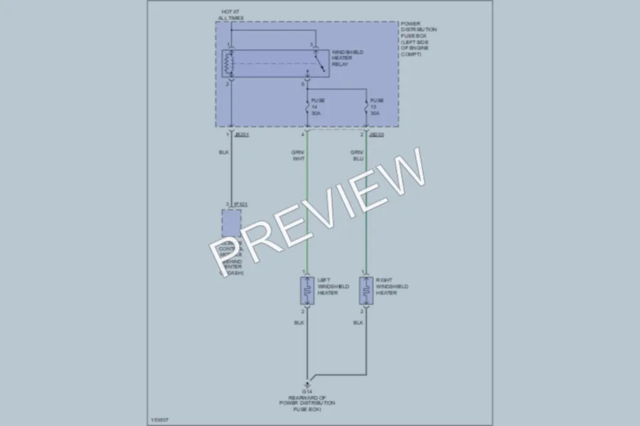 2005 Jaguar XType Defoggers wiring diagram preview