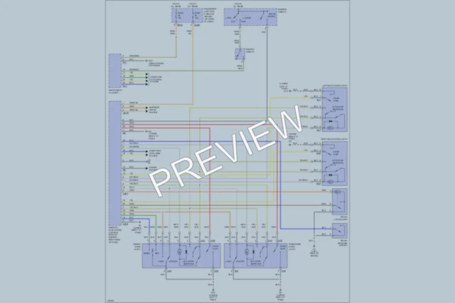 2005 Jaguar XType Power Door Locks wiring diagram preview
