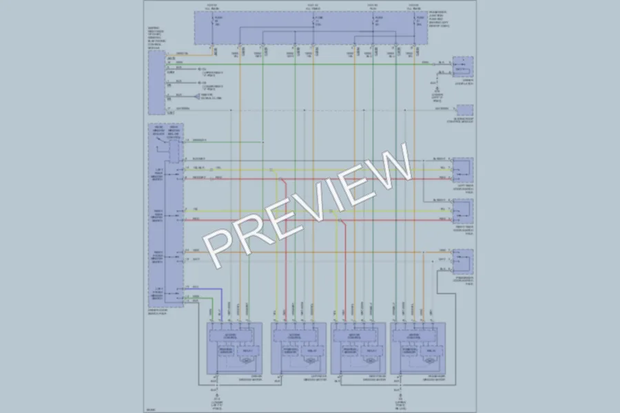 2005 Jaguar XType Power Windows wiring diagram preview