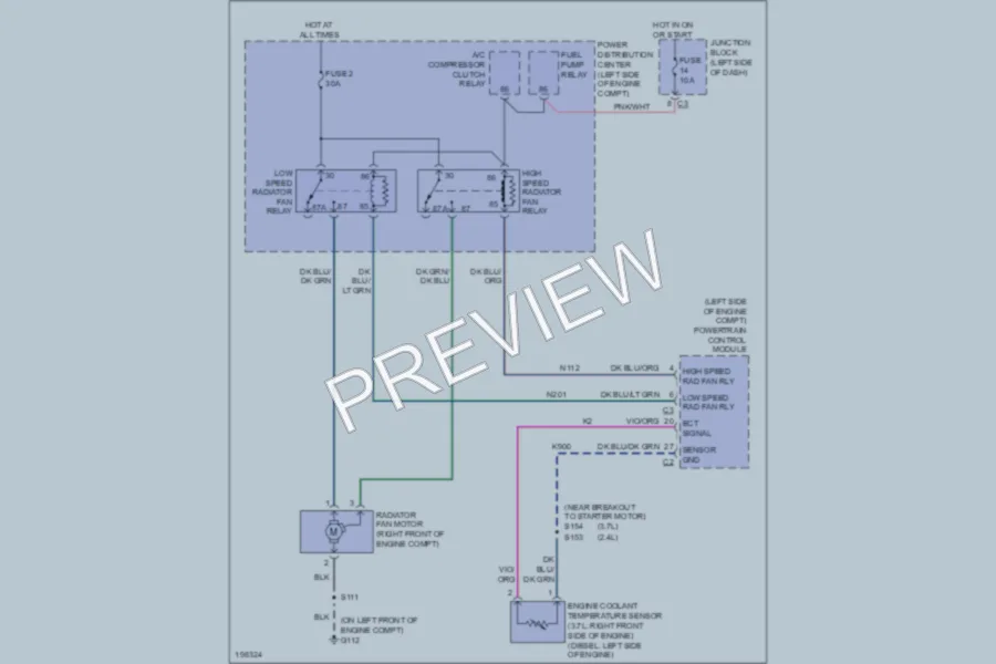 2005 Jeep Liberty Cooling Fan wiring diagram preview