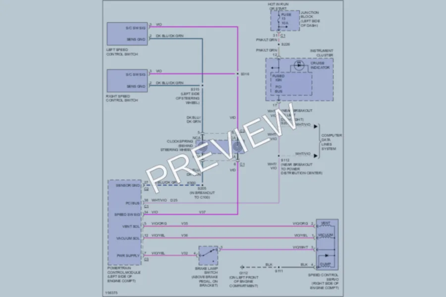 2005 Jeep Liberty Cruise Control wiring diagram preview