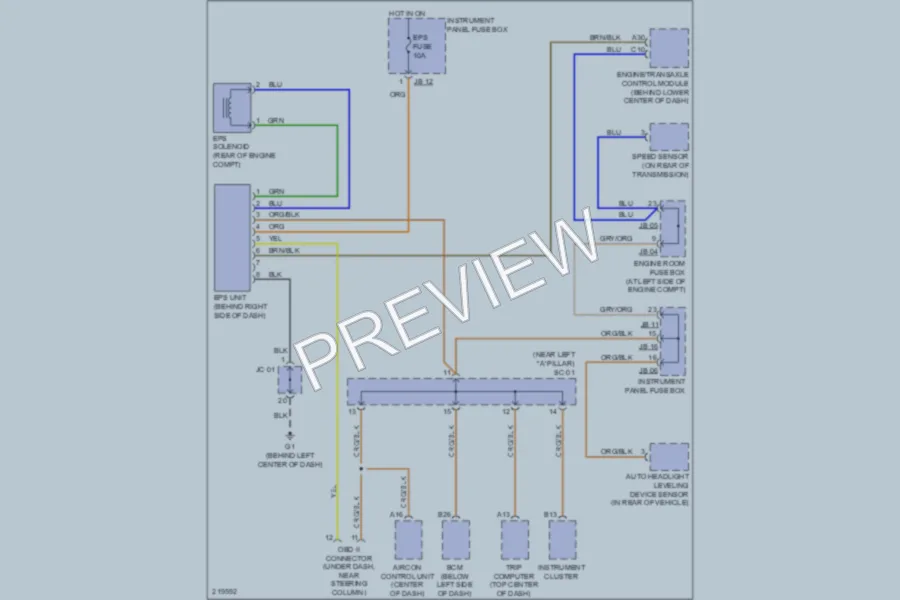 2005 Kia Amanti Electronic Power Steering wiring diagram preview