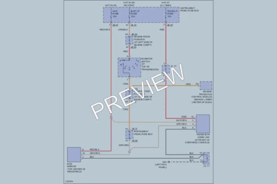 2005 Kia Amanti Power Mirrors wiring diagram preview