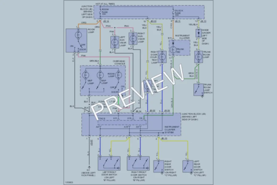 2005 Kia Optima Interior Lights wiring diagram preview