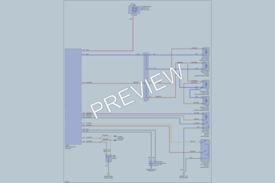 2005 Kia Sedona Power Door Locks wiring diagram preview