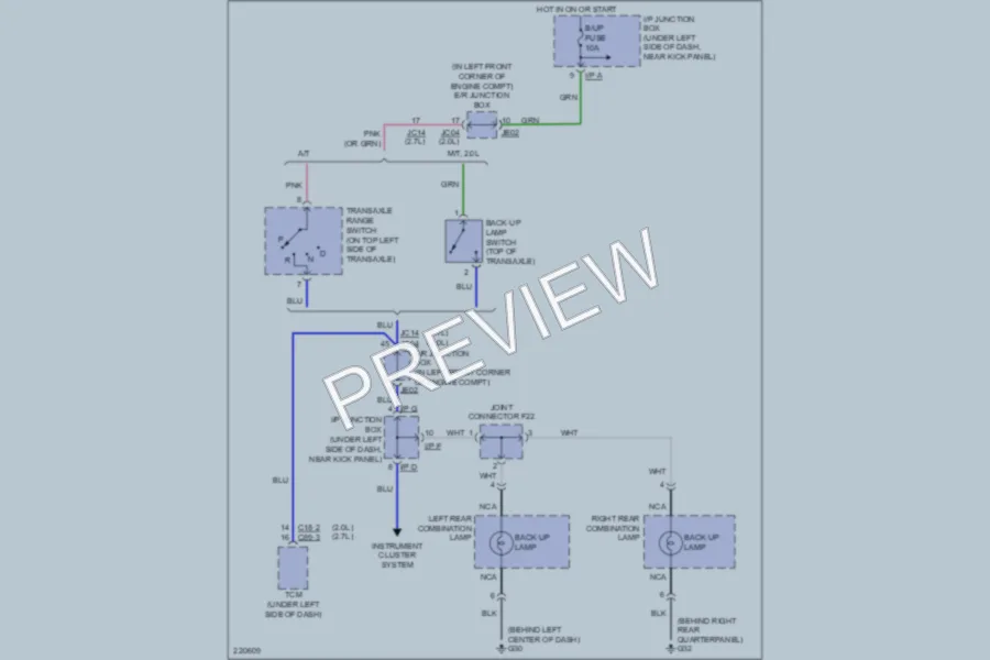 2005 Kia Sportage Exterior Lights wiring diagram preview