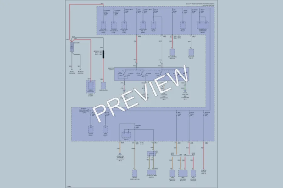 2005 Kia Sportage Power Distribution wiring diagram preview