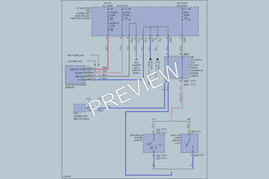2005 Kia Sportage Power Mirrors wiring diagram preview
