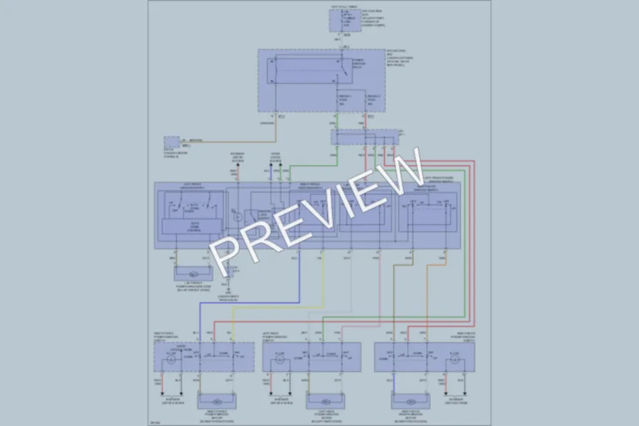 2005 Kia Sportage Power Windows wiring diagram preview