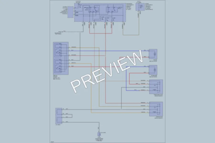 2005 LandRover Freelander Power Windows wiring diagram preview
