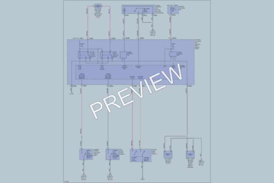 2005 LandRover LR3 Trunk Tailgate Fuel Door wiring diagram preview