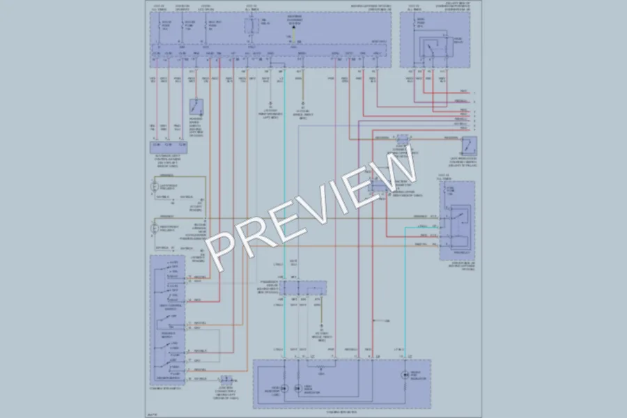 2005 Lexus ES330 Headlights wiring diagram preview
