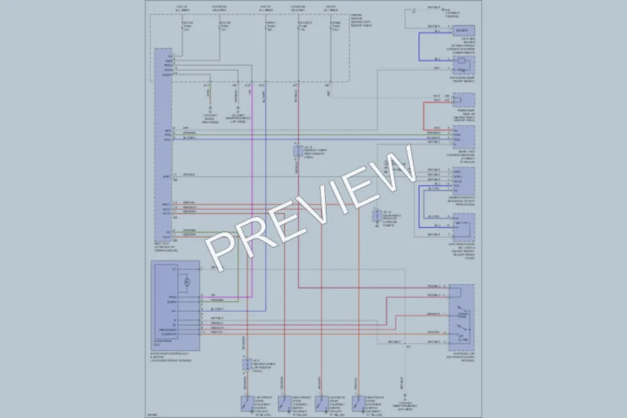 2005 Lexus ES330 Power Top Sunroof wiring diagram preview