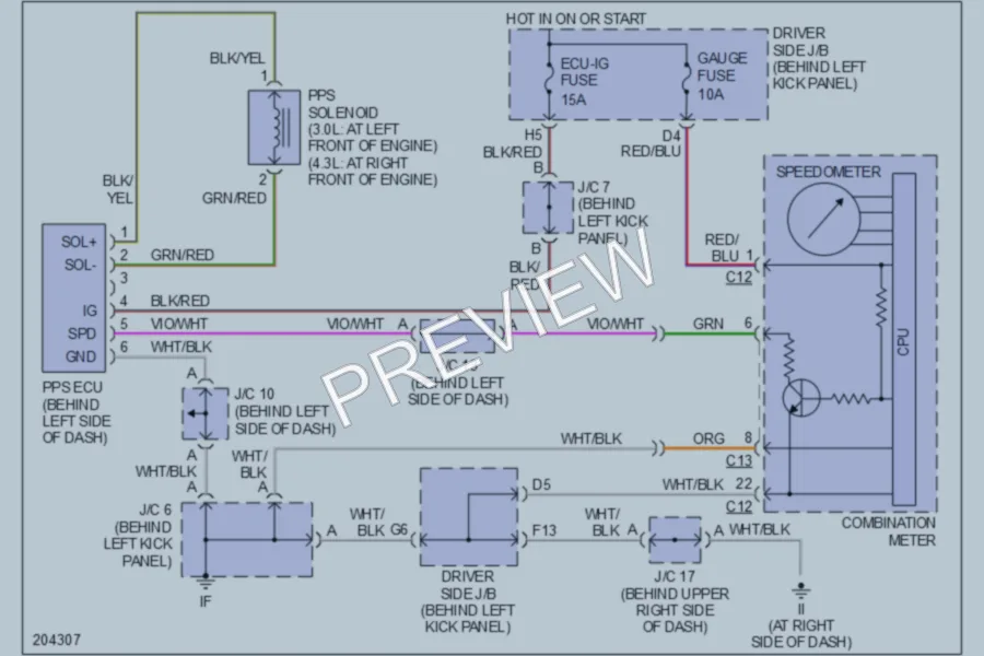2005 Lexus GS430 Electronic Power Steering wiring diagram preview