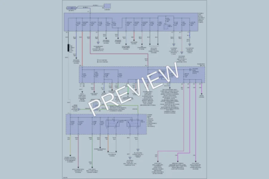 2005 Lexus LS430 Power Distribution wiring diagram preview