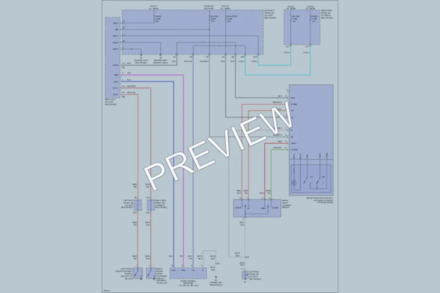 2005 Lexus LX470 Power Top Sunroof wiring diagram preview