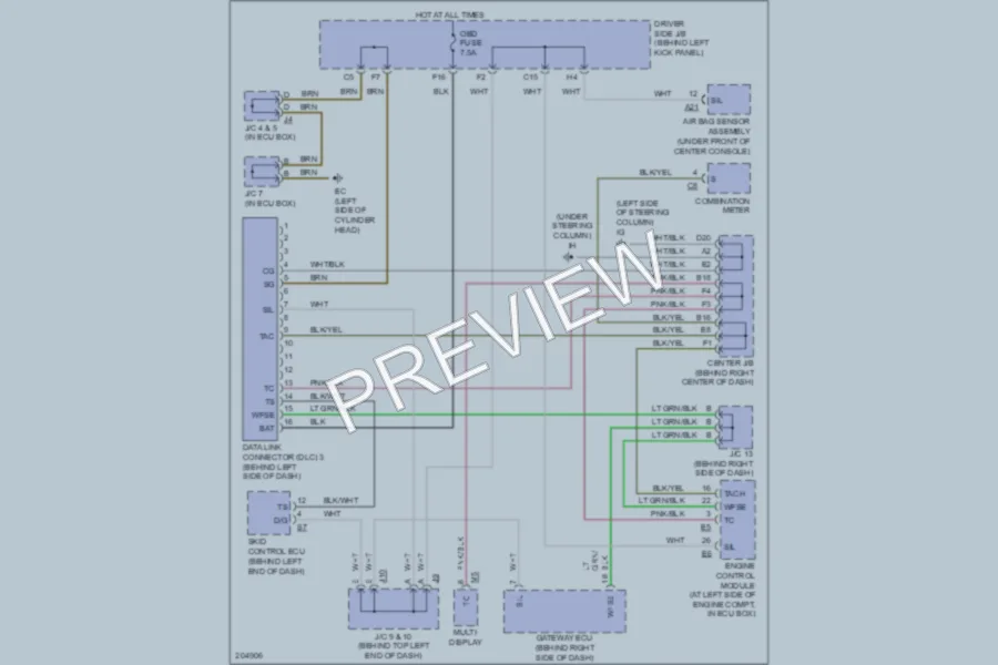 2005 Lexus SC430 Computer Data Lines wiring diagram preview