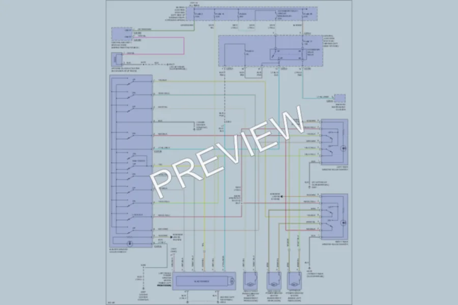 2005 Lincoln Aviator Power Windows wiring diagram preview