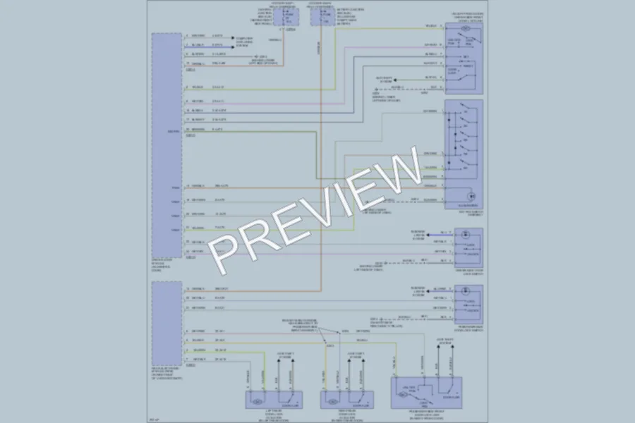 2005 Lincoln LS Power Door Locks wiring diagram preview