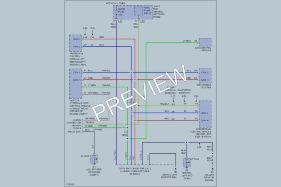 2005 Mazda 6 Computer Data Lines wiring diagram preview
