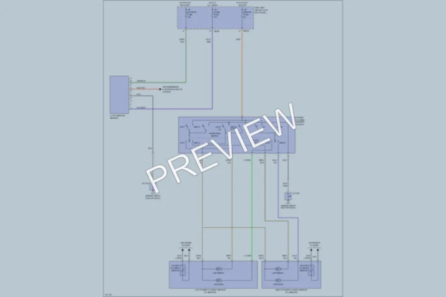 2005 Mazda 6 Power Mirrors wiring diagram preview