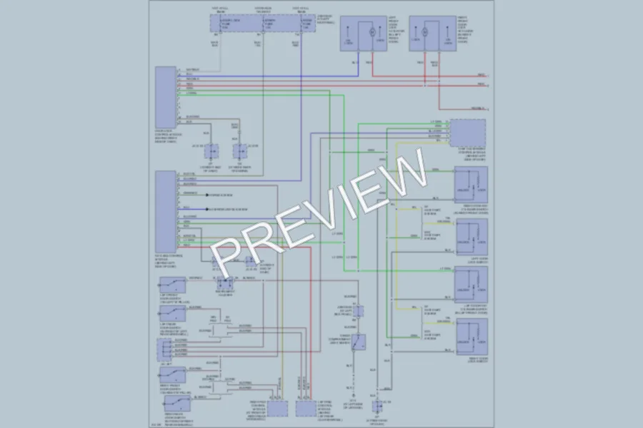 2005 Mazda MPV Power Door Locks wiring diagram preview