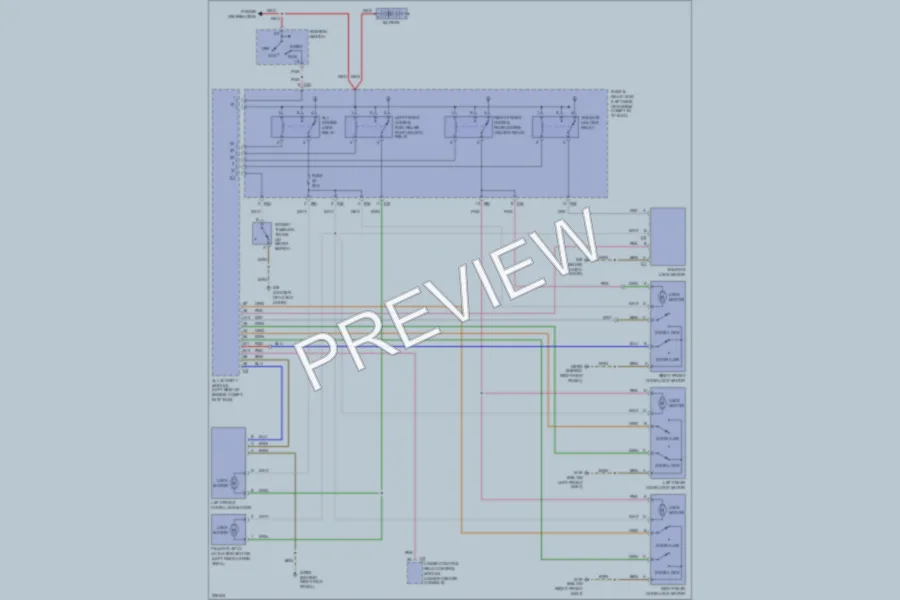 2005 MercedesBenz ML350 Power Door Locks wiring diagram preview