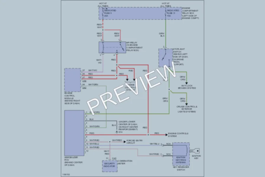 2005 Mitsubishi Eclipse Anti Theft wiring diagram preview