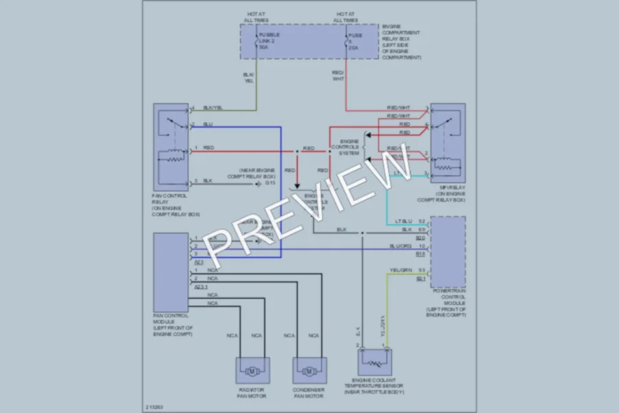 2005 Mitsubishi Endeavor Cooling Fan wiring diagram preview