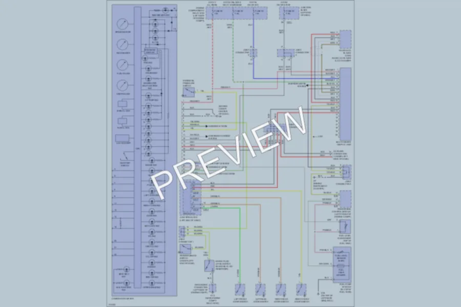 2005 Mitsubishi Endeavor Instrument Cluster wiring diagram preview