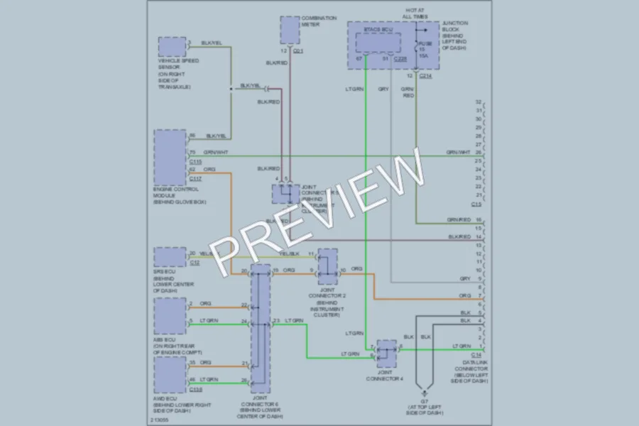 2005 Mitsubishi LancerEvolution Computer Data Lines wiring diagram preview