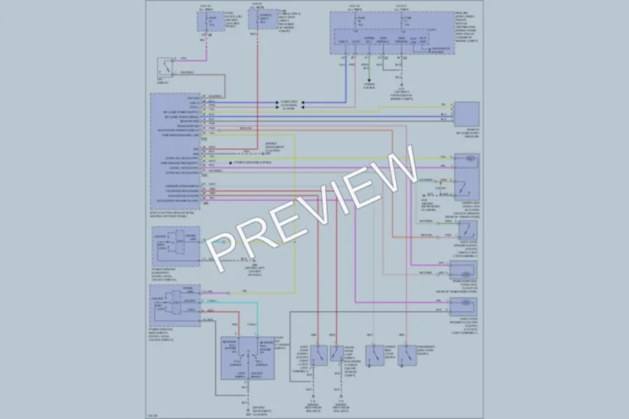 2005 Nissan 350Z Power Door Locks wiring diagram preview