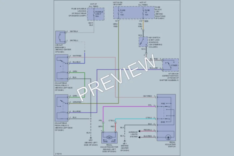 2005 Nissan Armada Power Seats wiring diagram preview