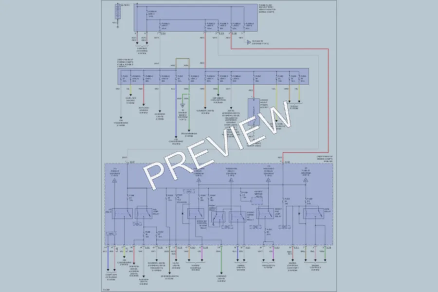 2005 Nissan Frontier Power Distribution wiring diagram preview