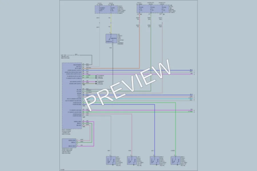 2005 Nissan Frontier Power Door Locks wiring diagram preview
