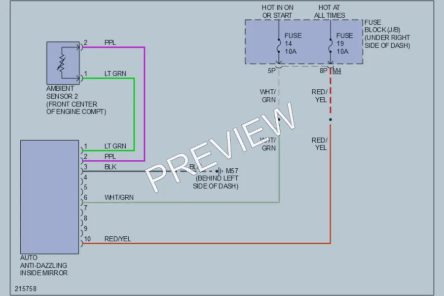 2005 Nissan Frontier Power Mirrors wiring diagram preview